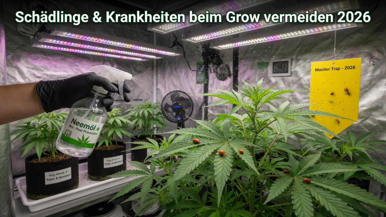 Schädlinge & Krankheiten beim Grow vermeiden 2026 – Natürliche Mittel für gesunde Pflanzen