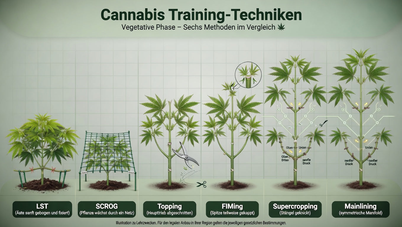 LST, SCROG, Topping & Co. – Welche Training-Technik passt zu welcher Sorte? 2026
